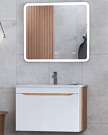 Vigo Мебель для ванной Grani 600-0-1 подвесная белая/дуб сонома – фотография-1
